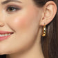 NVR Gold-Polished Contemporary Hoop Earrings | Swadesiicart