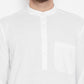 Even Apparels White Color Pure Cotton Band Collar Men's Kurta | Swadesiicart