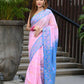 Beatitude Pink Slub Cotton Floral Jamdani Saree