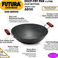 Hawkins Futura Hard Anodised Deep Fry Pan Flat Bottom Kadhai 5 L (AD50) - Swadesiicart