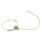 Gold-Polished White Green Kundan-Studded Pearl Beaded Nosepin - Ruby Raang | Swadesiicart
