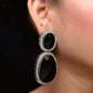 Black Smart Dangler Earrings With Rhino Stone Border| Earring For Women And Girls By House of Ree - Swadesiicart