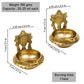Spillbox Gold-Toned Brass 2 Pieces Shangu Chakra Kuber Diya Pooja Essentials | Swadesiicart