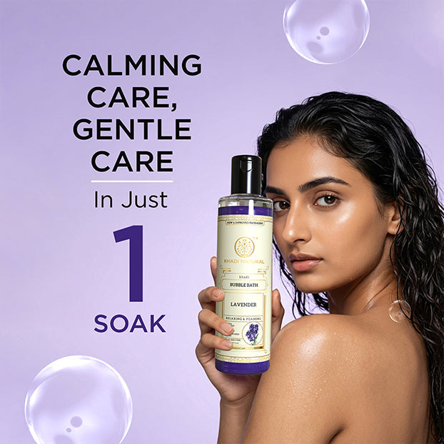 Khadi Natural Lavender Bubble Bath - 210ml