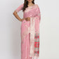 Shree Shyam Fashion Linen Cotton Light Pink Saree
