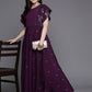Ahalyaa Women's Traditional wear Kurta Set - Burgundy | Swadesiicart