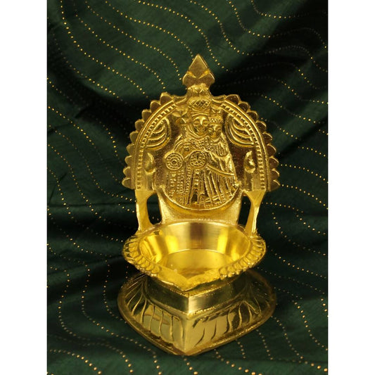 Spillbox Gold-Toned Brass Mother Mary Diya Pooja Essential | Swadesiicart