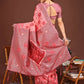 Shree Shyam Fashion Sajni Peach Linen Cotton Saree