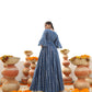 Aayaa Pure Ab Cotton Gown With Heavy Digital Print - Multi Color