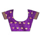 Vamika Banarasi Jacquard Weaving Violet Saree (Shining Violet) | Swadesiicart