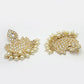 NVR Women Gold-Polished Kundan Chandbali Earrings | Swadesiicart