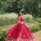 Lorenvalley Ranipink Rangoli Silk Heavy Sequins & Thread Embroidered work Lehenga Choli | Swadesiicart