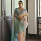 Vishnu Weaves Women's Firozi Banarasi Silk Saree with Blouse - Swadesiicart