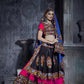 AI Fashion Black-Pink Art Silk Designer Navratri Lehenga Choli Collection