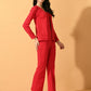 Myshka Women's Pink Solid Coat With Trousers - Swadesiicart