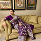 DEIANA'S Beautiful Designer Golden zari Soft Lichi Silk Saree - Wine - Swadesiicart