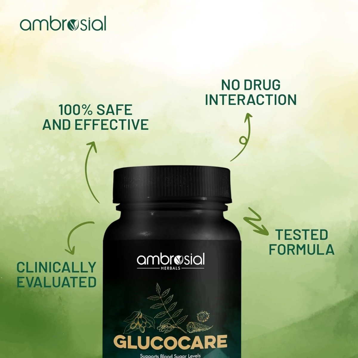 Ambrosial Glucocare Capsules - Swadesiicart