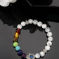 NVR Men & Women Multi Colour Marbel Crystal Elasticated Bracelet - Swadesiicart