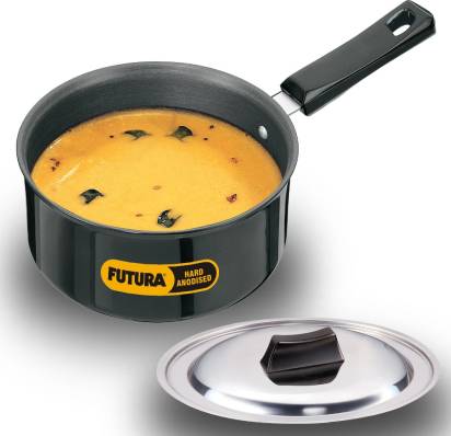 Hawkins Futura Hard Anodised Sauce Pan 18 cm Diameter with Lid 2.25 L (AS225S) - Swadesiicart