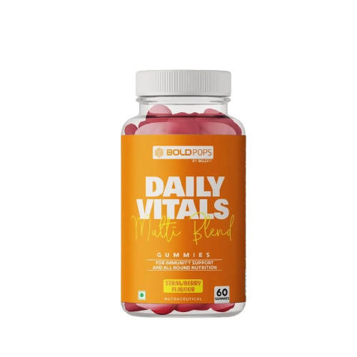 Boldpops Daily Vitals Multi Blend Gummies (Strawberry) | Swadesiicart