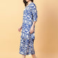 Joban Fashion Blue Cotton Printed & Hand Work Co-ord Set - Swadesiicart
