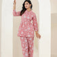 Kaajh Women's Pink Printed Cotton Co-ord Set - Swadesiicart