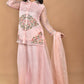 Morchari Women And Hand Embroidery Palazzo Set-Peach - Swadesiicart