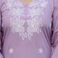 The52 Lavender Women's Beautiful Thread work Rayon Fabric with Straight Kurta, Pant and Dupatta Set - Swadesiicart