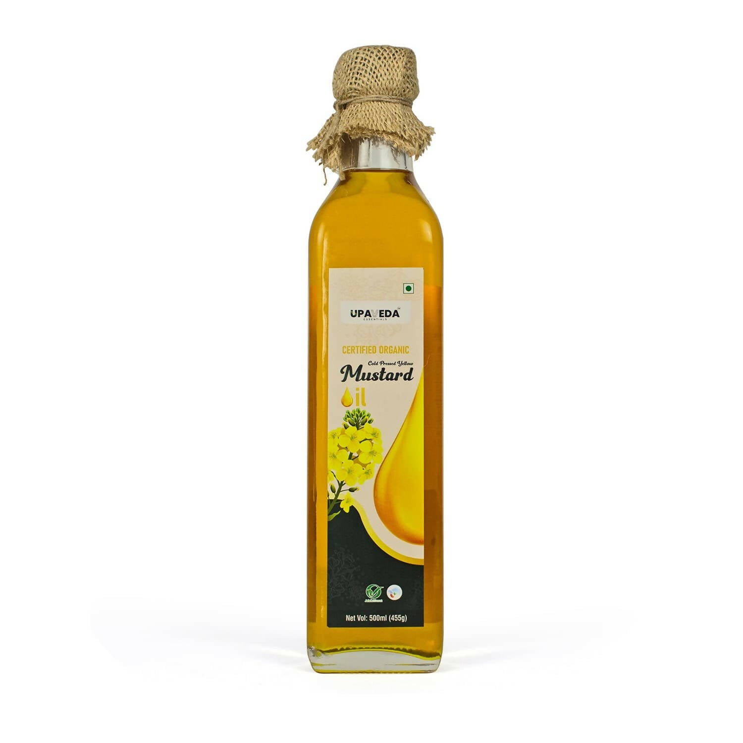 Upaveda Organic Cold Pressed Yellow Mustard Oil | Swadesiicart