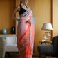 Vamsee Sanyogita Sanyogita - Orange Organza Saree - Swadesiicart