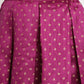 Ahalyaa Women's Pink Poly Silk Gold Foil Print Top With Skirt | Swadesiicart
