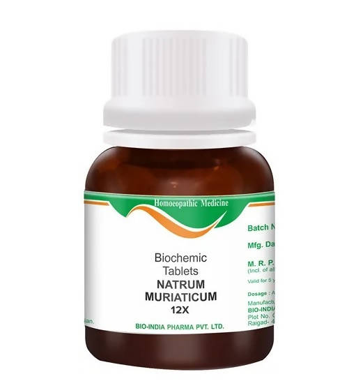 Bio India Homeopathy Natrum Muriaticum Biochemic Tablets | Swadesiicart