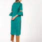Aniyah Cotton Criss Cross Bell Sleeves Blue Straight Kurta (AN-143K) - Swadesiicart