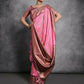 Vishnu Weaves Women's Baby-Pink Tussar Silk Zari Woven Saree with Blouse - Swadesiicart