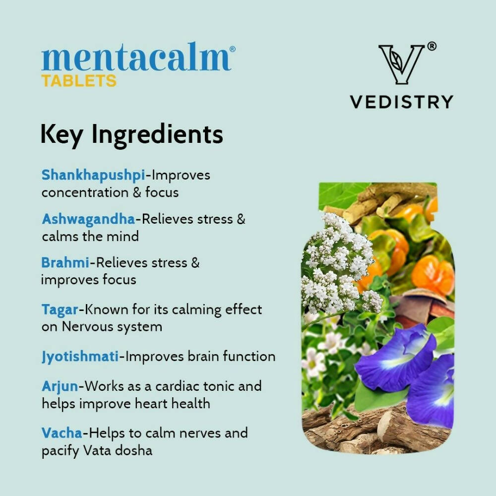 Vedistry Mentacalm Tablets - Swadesiicart