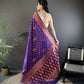 Joban Fashion Banarasi Purple Woven Soft Silk Saree | Swadesiicart