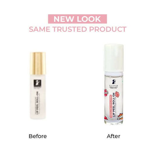 Pilgrim Spanish Lip Peel Roll-on with Lactic Acid & Hyaluronic Acid For Soft & Glossy Lips, Hydrating Dry & Flaky Lips - Swadesiicart