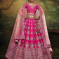 House of Panchhi Pink Pure Silk Moti & Zarkan heavy embroidery Lehenga choli & Dupatta | Swadesiicart
