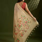 Vishnu Weaves Women's Chiku Muga Cotton Thread Woven Butti with Blouse - Swadesiicart