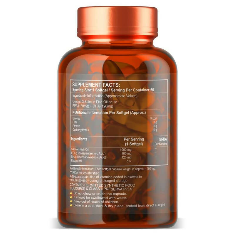 Nutrafirst Salmon Fish Oil Capsules - Swadesiicart