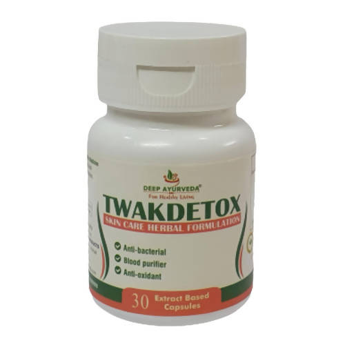 Deep Ayurveda Twakdetox 500mg Veg Capsules - DEEP AYURVEDA