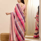 Pink Georgette Designer Printed Ready To Wear Saree - Ibiza | Swadesiicart