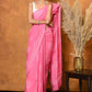 Very Much Indian Handblock Printed Cotton Saree With Natural Dyes - Pink | Swadesiicart