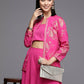 Ahalyaa Women's Traditional Wear Co-ods - Pink - Swadesiicart
