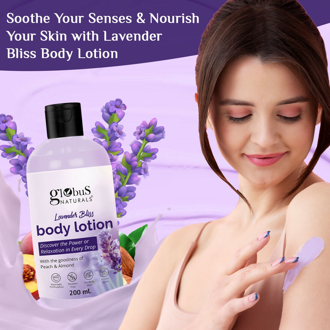 Globus Naturals Lavender Bliss Body Lotion | Swadesiicart