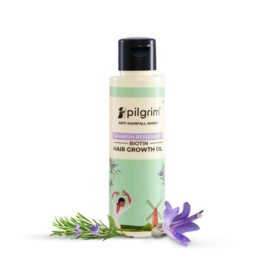 Pilgrim Spanish Rosemary & Biotin Hair Growth Oil To Control Hair Fall & Strengthens Hair - Pilgrim