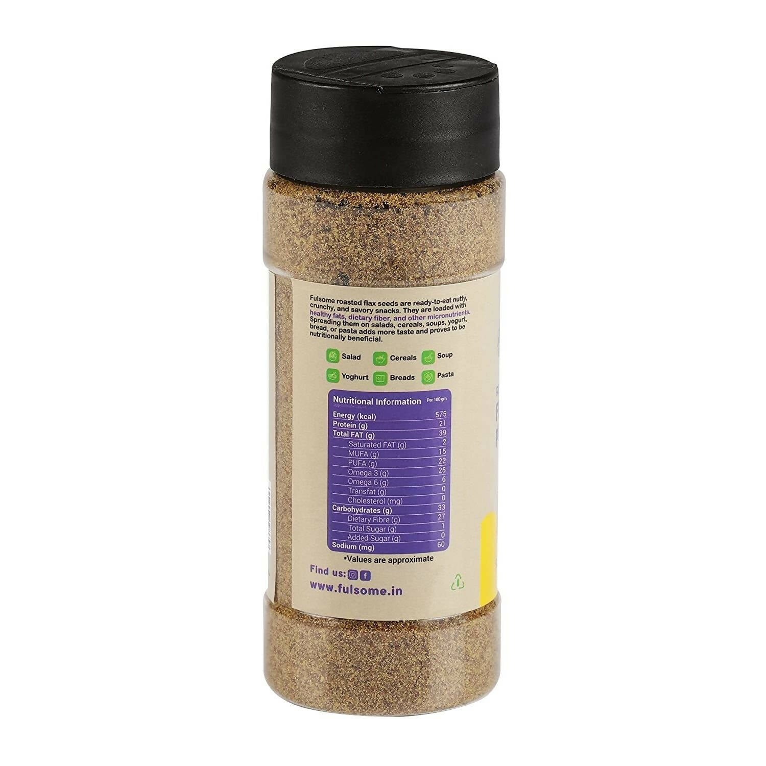 Fulsome Roasted Flax Seeds Powder - Lemon Roasted - Swadesiicart