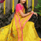 Jyoti Fashion Women's Yellow Banarasi Silk Zari Woven Saree with Blouse | Swadesiicart