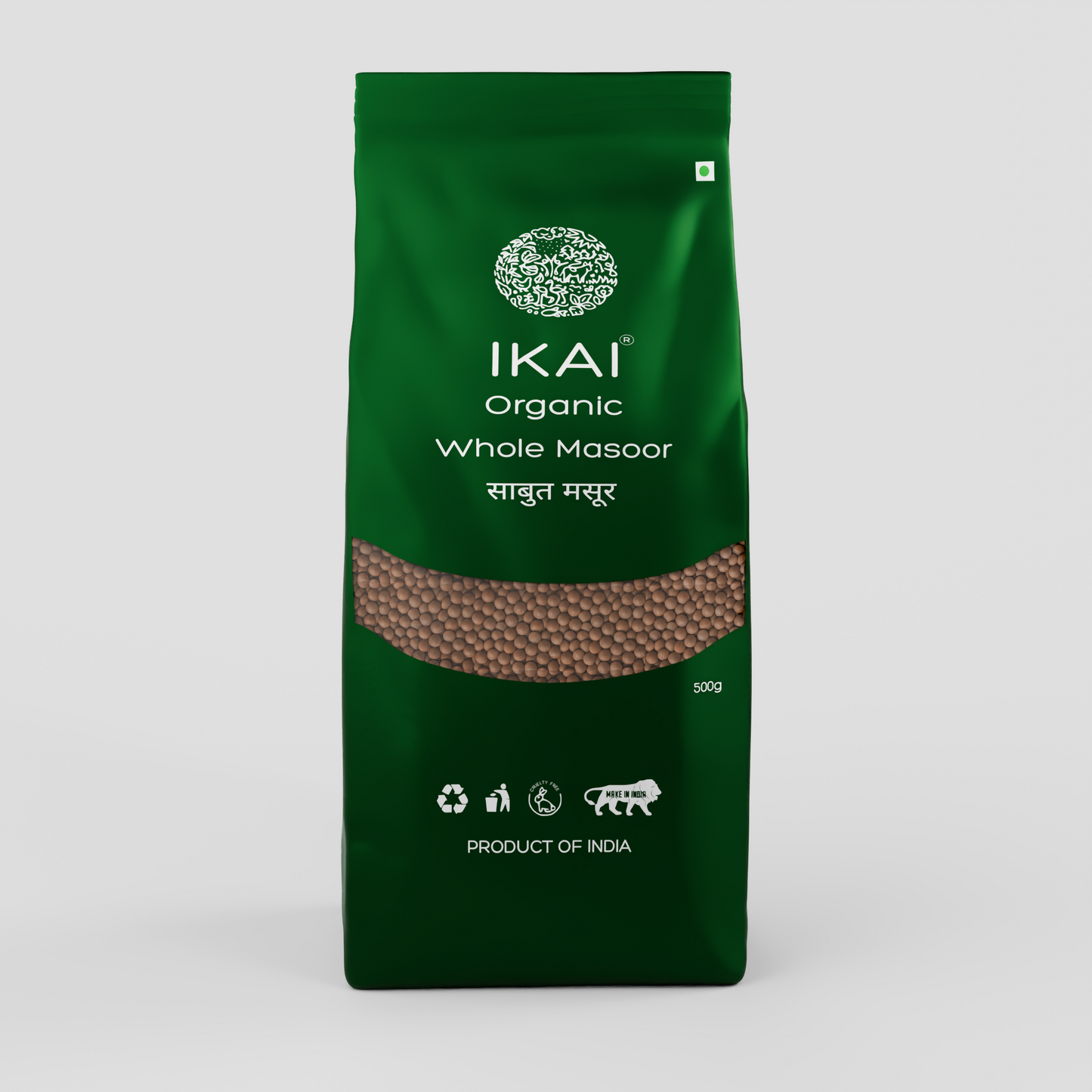 2 - Organic Whole Masoor - 500gm