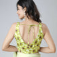 Vastranavya Mint Green Freehand Floral Print Ready to Wear Saree | Swadesiicart